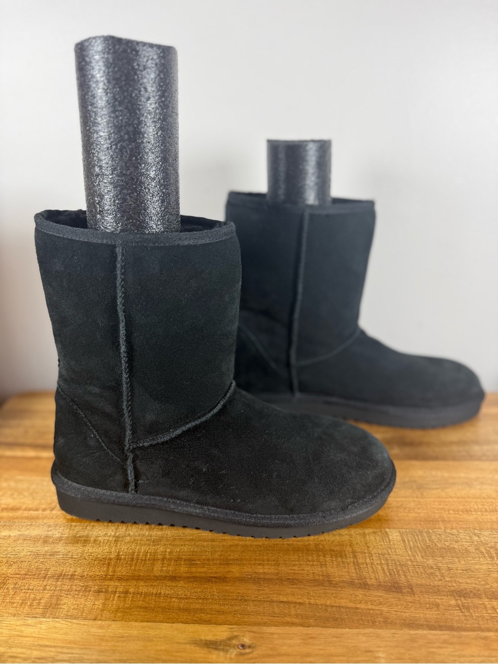 Koolaburra Mid-Calf Black Suede Winter Boots Size 9 NWOT